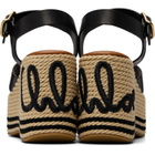 Chloé Black 'Chloé Sand' Wedge Sandals