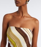 SIR Striped silk maxi dress