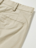 Incotex - Slim-Fit Straight-Leg Stretch-Cotton Poplin Bermuda Shorts - Neutrals