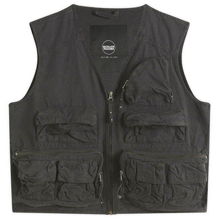 Photo: Boiler Room Men's Multi Pocket Gilet in Black