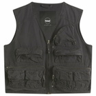 Boiler Room Men's Multi Pocket Gilet in Black