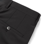 Lanvin - Black Glittered Grosgrain-Trimmed Wool and Mohair-Blend Tuxedo Trousers - Men - Black