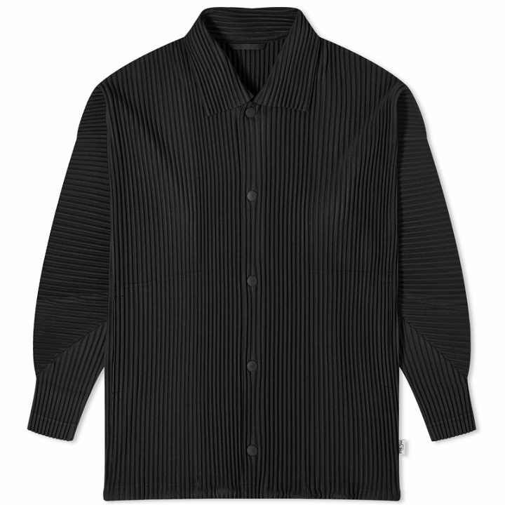 Photo: Homme Plissé Issey Miyake Men's Pleated Shirt Jacket in Black