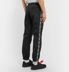 Off-White - Slim-Fit Webbing-Trimmed Shell Track Pants - Men - Black