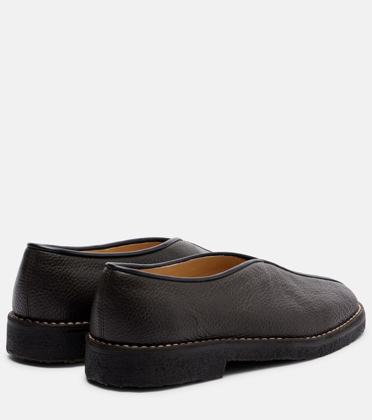 Lemaire Piped leather slip-on shoes