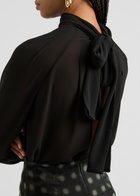 16 Arlington Lyca Georgette Blouse Black
