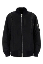 Sacai Black Nylon Bomber Jacket