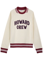 Wales Bonner Crew Embroidered Cotton Sweatshirt Ivory