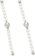 Y/Project Silver Bead Branch Pearl Earrings
