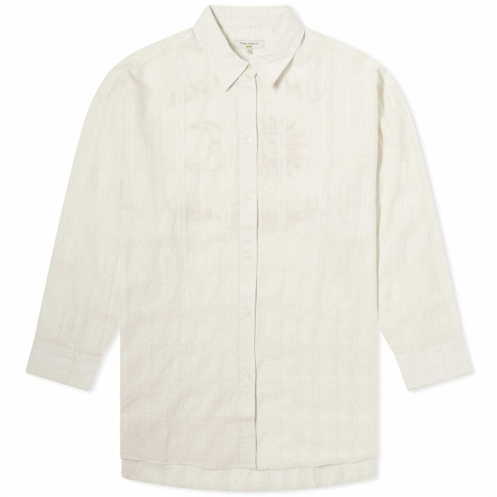 Photo: Nudie Jeans Co Women's Monica Embroidered Shirt in Off White