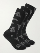 Portal - Ritual Three-Pack Stretch Merino Wool Socks - Brown