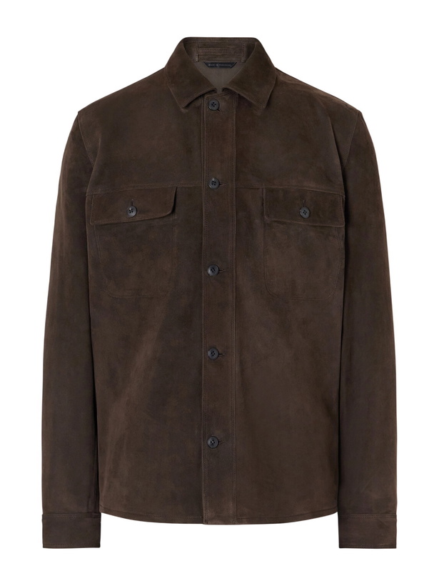 Photo: Sunspel - Suede Overshirt - Brown