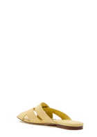 Tods Square-toe Suede and Leather Sandals Yellow
