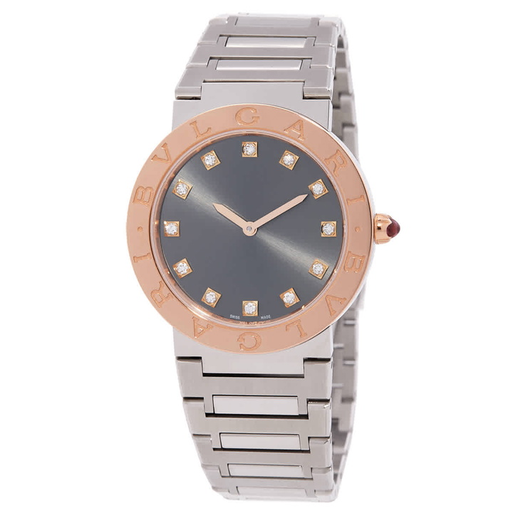 Photo: Bvlgari Bvlgari Bvlgari Quartz Diamond Black Dial Ladies Watch 103757