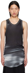 Julius Black Printed Tank Top