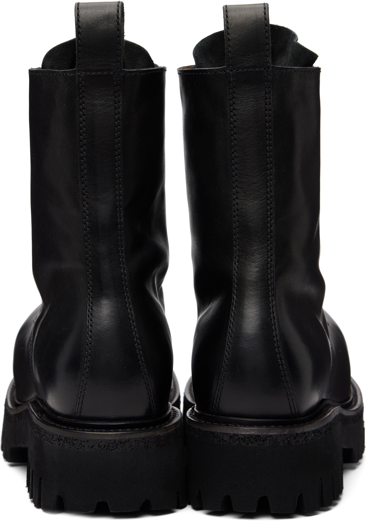 A DICIANNOVEVENTITRE Black Horse Octa Combat Boots