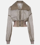 Rick Owens Dracucollar tulle and organza bomber jacket