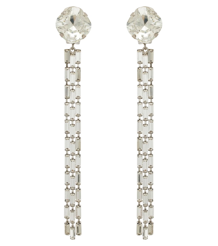 Photo: Alessandra Rich Fringed clip-on drop earrings