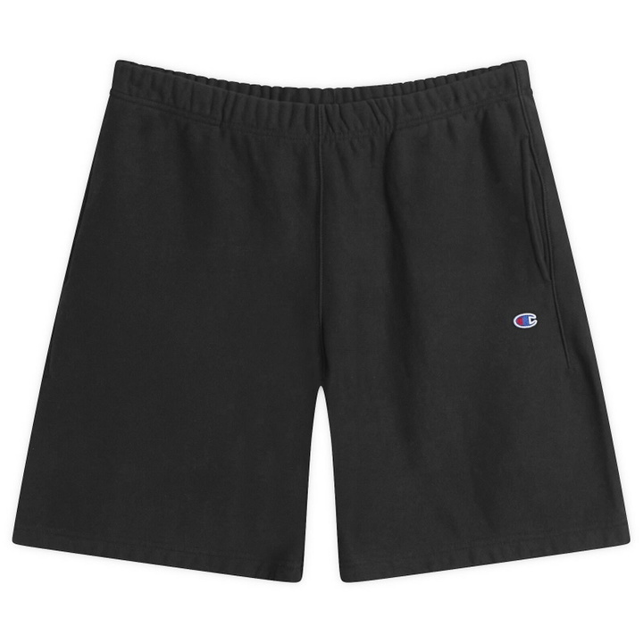 Photo: Champion Men's Reverse Weave Sweat Shorts in Black