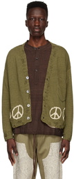 Karu Research Green Cotton Cardigan