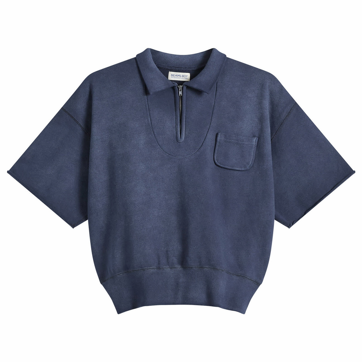 Beams Boy Women's Half Zip Sweater in Navy