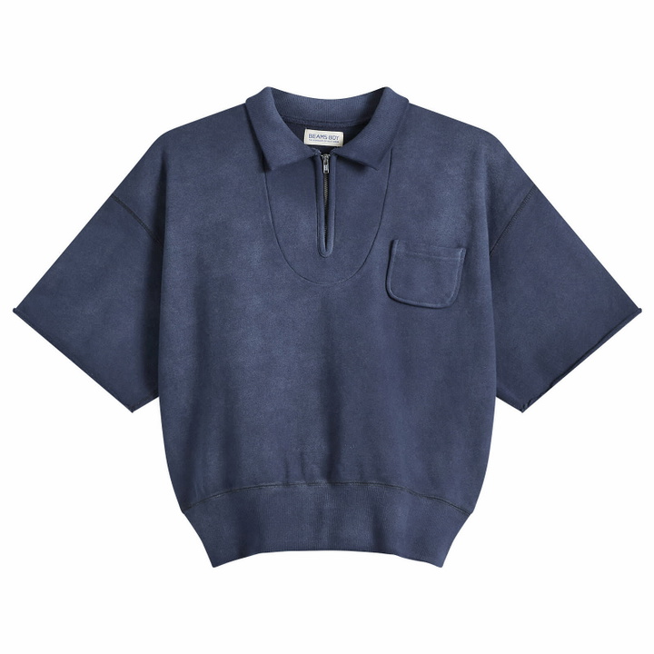Photo: Beams Boy Women's Half Zip Sweater in Navy