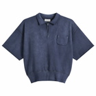 Beams Boy Women's Half Zip Sweater in Navy