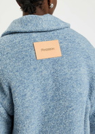 JW Anderson Melange Wool-blend Jacket Blue