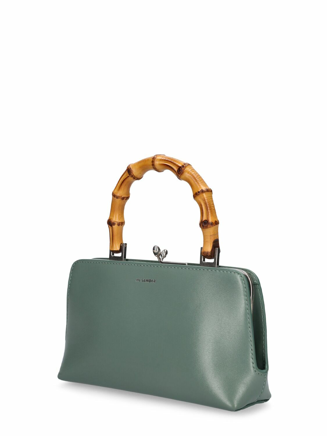 JIL SANDER - Mini Goji Bamboo Leather Top Handle Bag Jil Sander