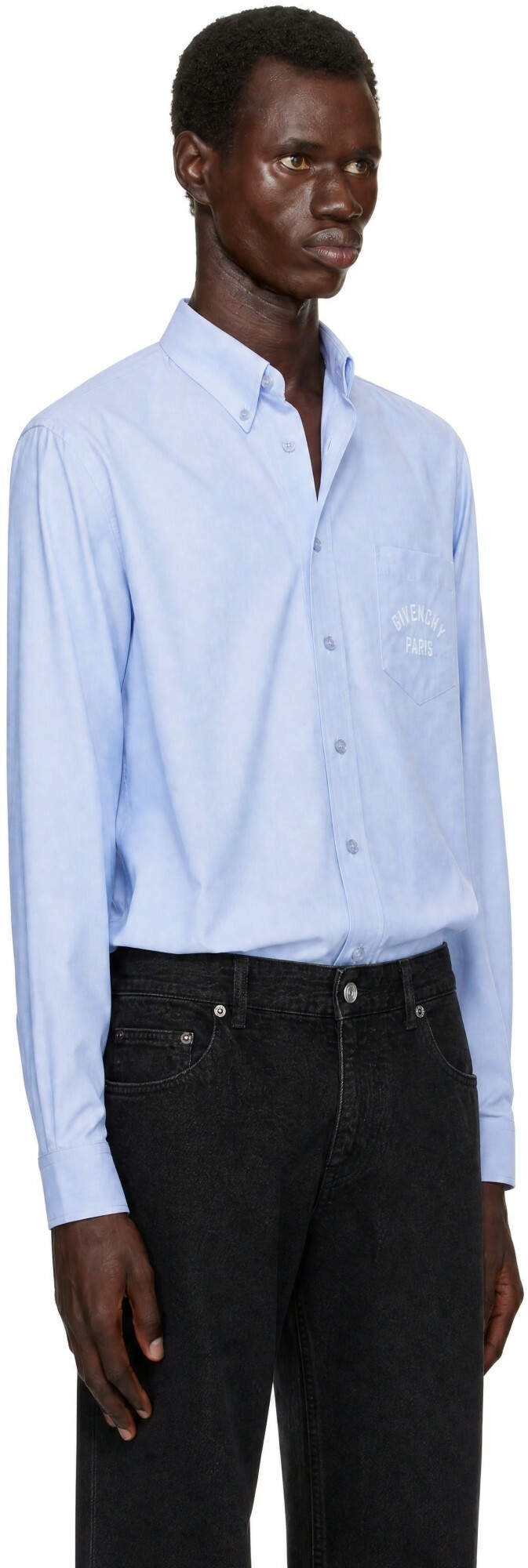 Givenchy Blue Classic Fit Button Down Shirt