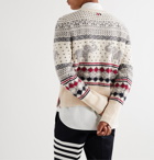 Thom Browne - Fair Isle Wool and Mohair-Blend Sweater - White