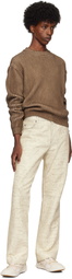 GUESS USA Off-White Crackle Leather Pants
