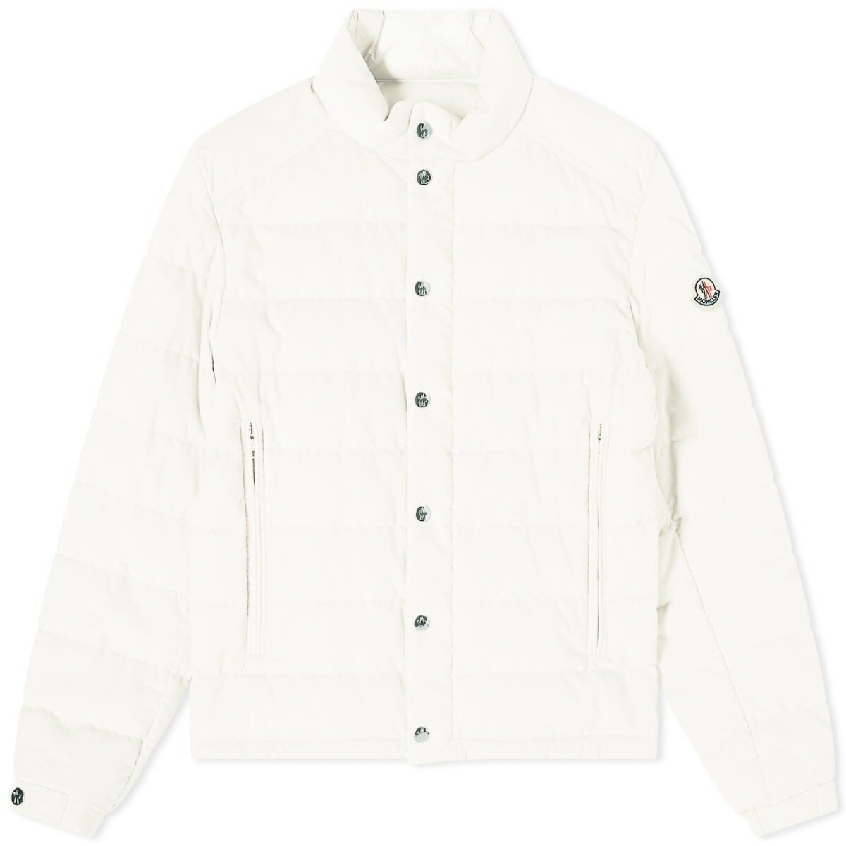 Moncler Men's Rochebrune Corduroy Padded Jacket in White
