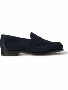 George Cleverley - Cannes Suede Penny Loafers - Blue