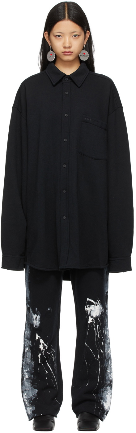 Balenciaga Black Snap Long Sleeve Shirt Balenciaga