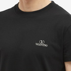 Valentino Men's Chest Logo T-Shirt in Nero/Bianco