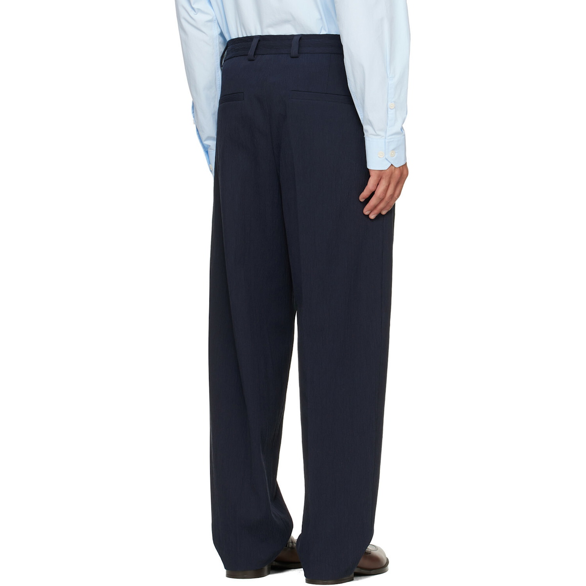 Hugo Navy Modern-Fit Trousers