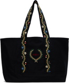 Bode Black Alpineflower Tote