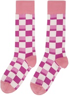 Marni Pink & Purple Jacquard Damier Socks
