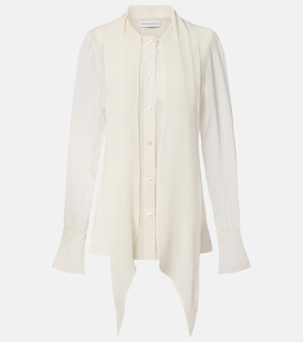 Nina Ricci Scarf-detail silk blouse