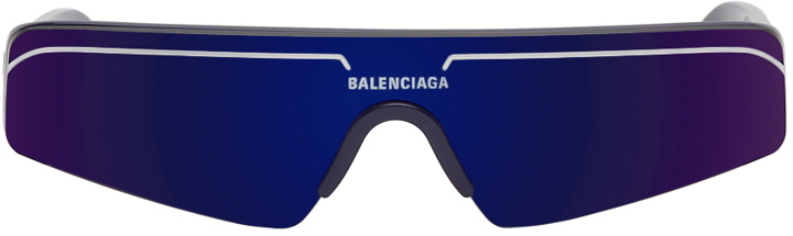 Photo: Balenciaga Navy Mask Sunglasses