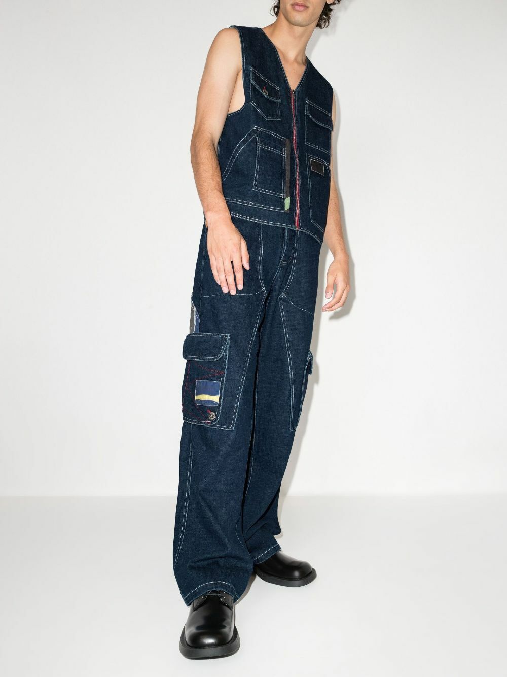 Bethany Williams X Browns Focus Blue 2 Modular Wide Leg Jeans
