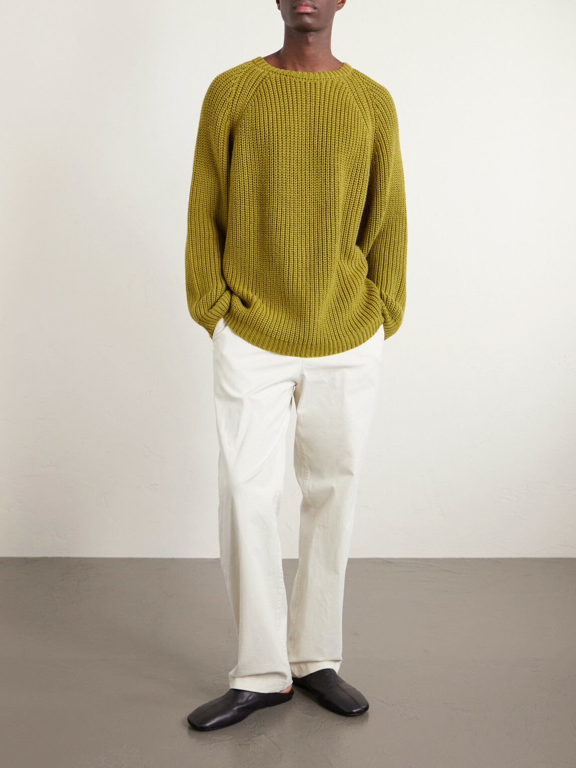BODE - Merton Cotton and Wool-Blend Sweater - Green