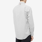 Thom Browne Men's 4 Bar Flannel Shirt in Med Grey