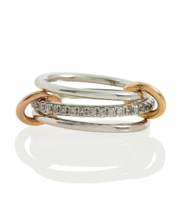 Photo: Spinelli Kilcollin - Stacked sterling silver ring with diamonds