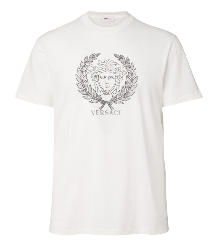 Photo: Versace Medusa printed cotton jersey T-shirt