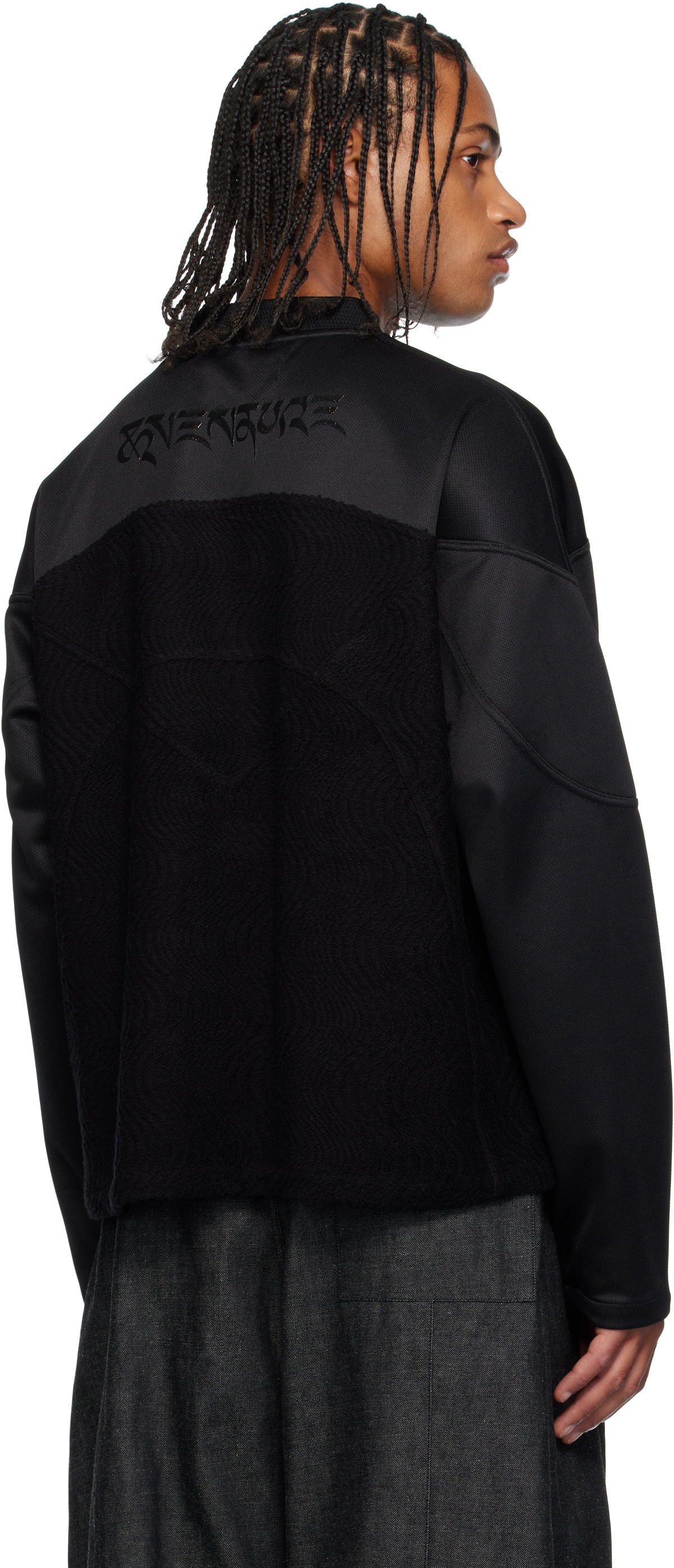 NAMESAKE Black Keith Long Sleeve Jersey Sweatshirt