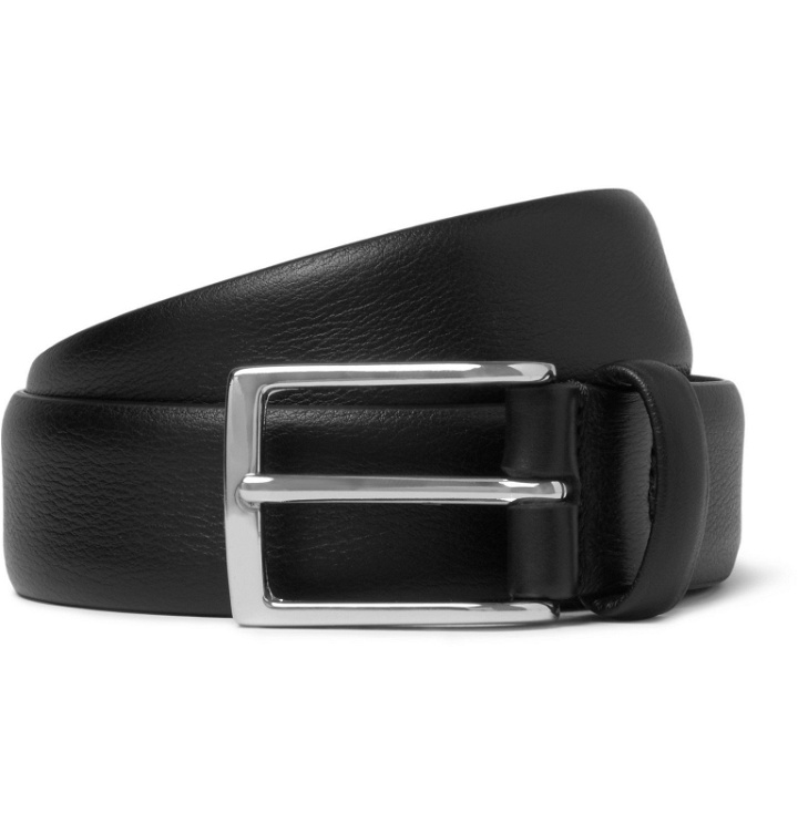 Photo: Anderson's - 3cm Black Leather Belt - Black