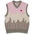 ICECREAM Men's Drippy Sweater Vest in Multi