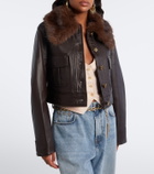 Zimmermann Valiant cropped leather jacket